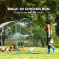 Load image into Gallery viewer, Large Metal Chicken Coop with Nesting Box, 9.8 x 13.1 x 6.4 ft Walk in Chicken Run for Yard with Waterproof Cover, Roosting Bars, for 12-18 Hens, Ducks, Rabbits, Poultries
