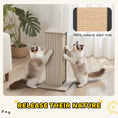 Load image into Gallery viewer, Cat Scratching Post, 63 cm Tall Scratcher with Replaceable Scratching Board, Top Perch, Natural Sisal Scratch Mat, for Large Cats and Kittens, Oak
