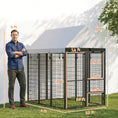 Load image into Gallery viewer, Large Dog Kennel Outdoor with Roof, 3 Doors, Expandable Heavy Duty Dog Kennel Outside Run Enclosure with Secure Lock, Removable Door, for Small Medium Large Pets, Chickens, Ducks, 6' x 4' x 6'
