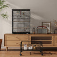 Load image into Gallery viewer, 43" Bird Cage for Budgies Cockatiels Canaries Lovebirds Finches with Rolling Stand, Toys, Removable Tray, Storage Shelf, Black
