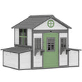Load image into Gallery viewer, Wooden Chicken Coop, Hen House for 2-4 Hens, Outdoor Playhouse Poultry Cage with 2 Nesting Boxes, Waterproof Roof, Windows, Chicken Hutch for Farm Backyard, 72" x 50" x 54", White
