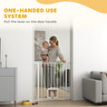 Charger l'image dans la visionneuse de la galerie, 29.5-33.5" Adjustable Dog Gate with Cat Door, Easy-Install Pressure/Hardware Mounted Pet Gate for Doorways and Hallways, White
