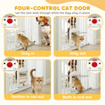 Charger l'image dans la visionneuse de la galerie, 29.5-33.5" Adjustable Dog Gate with Cat Door, Easy-Install Pressure/Hardware Mounted Pet Gate for Doorways and Hallways, White
