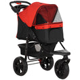 Load image into Gallery viewer, 3 Wheel Dog Stroller, Folding Pet Stroller Jogger with Adjustable Canopy, Storage Basket, Mesh Window, Cupholder, for Small Dogs & Cats, Red
