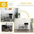 Charger l'image dans la visionneuse de la galerie, Indoor Rabbit Hutch with Wheels, Bunny Cage with Ramp, Run, Pull Out Tray, Suitable for Rabbit, Guinea Pig, Grey
