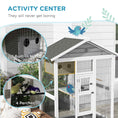 Load image into Gallery viewer, 65" Bird Cage Large Wooden Aviary for Canary with Standing Pole Nest Slide-out Tray, for Indoor Outdoor, Grey
