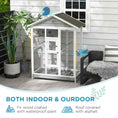 Load image into Gallery viewer, 65" Bird Cage Large Wooden Aviary for Canary with Standing Pole Nest Slide-out Tray, for Indoor Outdoor, Grey
