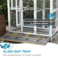 Load image into Gallery viewer, 65" Bird Cage Large Wooden Aviary for Canary with Standing Pole Nest Slide-out Tray, for Indoor Outdoor, Grey
