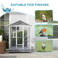 Load image into Gallery viewer, 65" Bird Cage Large Wooden Aviary for Canary with Standing Pole Nest Slide-out Tray, for Indoor Outdoor, Grey
