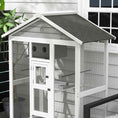 Load image into Gallery viewer, 65" Bird Cage Large Wooden Aviary for Canary with Standing Pole Nest Slide-out Tray, for Indoor Outdoor, Grey
