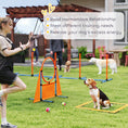 Load image into Gallery viewer, Dog Agility Equipment, 7-Piece Pet Agility Training Set with Weave Poles, Jump Ring, Hurdle, Pause Box, Bag, Obstacle Training Course Kit, Orange

