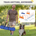 Load image into Gallery viewer, Dog Agility Equipment, 7-Piece Pet Agility Training Set with Weave Poles, Jump Ring, Hurdle, Pause Box, Bag, Obstacle Training Course Kit, Orange
