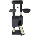 Charger l'image dans la visionneuse de la galerie, Cat Tree, 47 Inch Cat Tower with Large Cozy Condo, Hammock, Bed, Ladder, Toy Balls, Sisal Scratching Posts, for Indoor Kittens, Dark Grey
