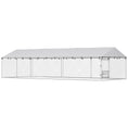 Load image into Gallery viewer, Outdoor Dog Kennel with Roof, 20' x 7.5' x 5' Chain Link Dog Run with Waterproof UV-Resistant Cover, Double Secure Locks, Adjustable Rotating Bowls, for Large Breeds, Chickens, Ducks, Geese
