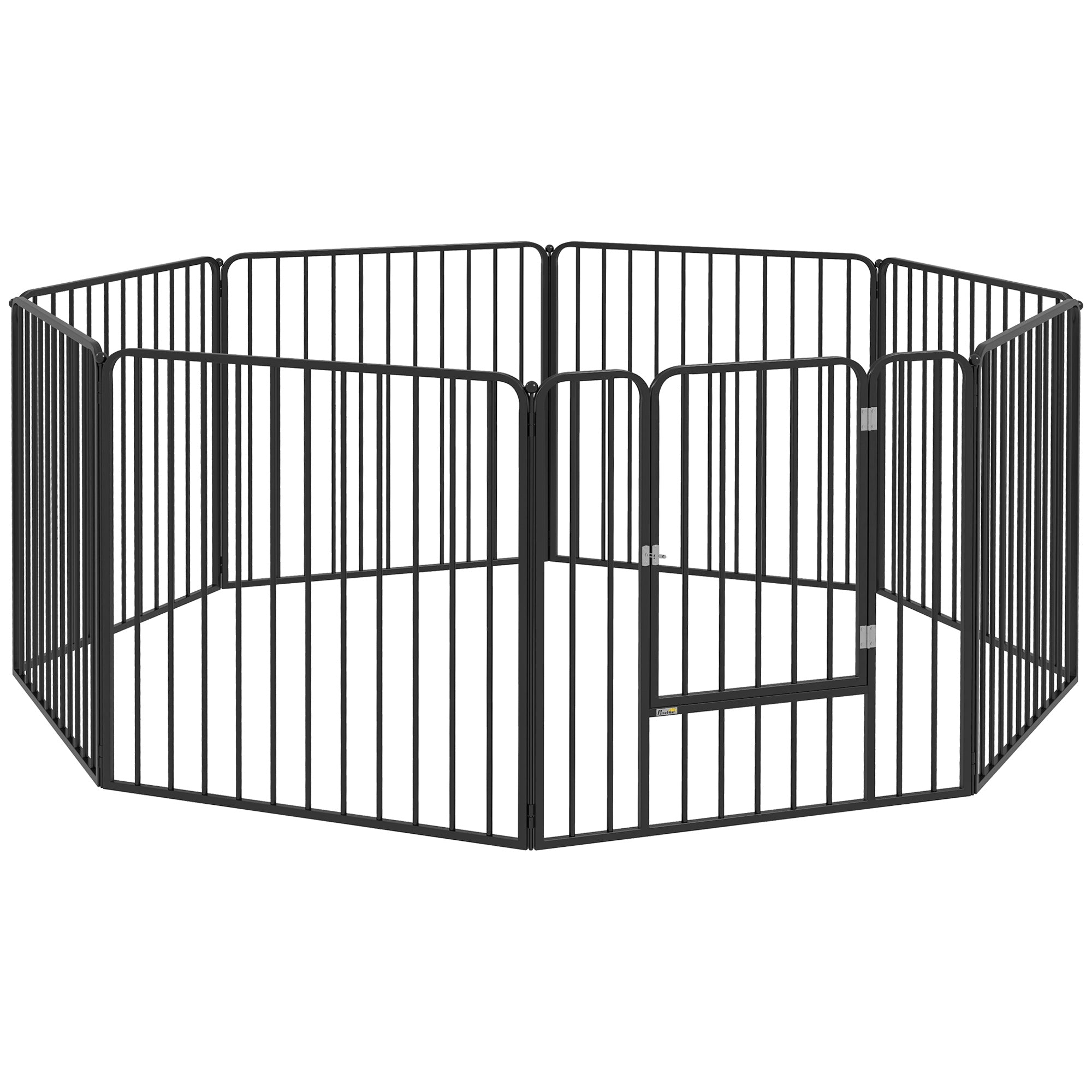 Heavy Duty Dog Playpen, Steel Dog Pen with Door, Pet Exercise Fence, Outdoor Indoor DIY Design for Small and Medium Dogs, 31.5" Height, 8 Panels