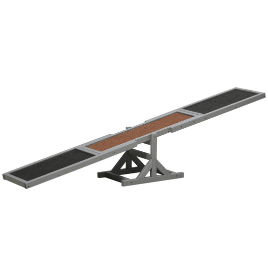 Wood Pet Seesaw Platform Dog Agility Training Equipment Run Game Toy Weather Resistant Pet Supplies Grey