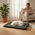Load image into Gallery viewer, Waterproof Dog Bed, Foldable Pet Bed with Anti-Slip Bottom, Oxford Fabric, Machine Washable, Scratch Resistant Outdoor for Small Dogs and Cats, 90L x 60W x 5H cm, Green
