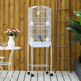 Load image into Gallery viewer, Bird Cage Budgie Cages for Finch Canary Parakeet with Stand Wheels Slide-out Tray Accessories Storage Shelf, White 46.5 x 36 x 157 cm
