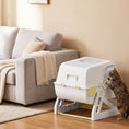 Load image into Gallery viewer, Cat Litter Box with Lid, Enclosed Cat Litter Box with Deodorization Bag & Drawer Pan, High Sides & Flip-to-Clean, Multi-Entry Design, Odor Control, Yellow
