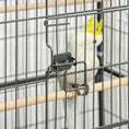 Load image into Gallery viewer, 52" Large Rolling Steel Bird Cage Bird House with Rolling Stand, Storage Shelf, Wood Perch, Food Container, Dark Grey
