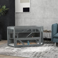Load image into Gallery viewer, Wooden Large Hamster Cage Small Animal Exercise Play House 3 Tier with Sliding Tray, Seesaws, Water Bottle, Grey
