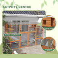Load image into Gallery viewer, PawHut Catio, Outdoor Cat Enclosure Window Box, Wooden Cat House Playground with Scratching Posts, Weather Protection Roof for 1-5 Kitties, Resting Boxes, 118" x 55" x 75.5", Orange
