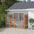 Load image into Gallery viewer, PawHut Catio, Outdoor Cat Enclosure Window Box, Wooden Cat House Playground with Scratching Posts, Weather Protection Roof for 1-5 Kitties, Resting Boxes, 118" x 55" x 75.5", Orange
