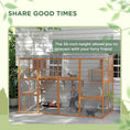 Load image into Gallery viewer, PawHut Catio, Outdoor Cat Enclosure Window Box, Wooden Cat House Playground with Scratching Posts, Weather Protection Roof for 1-5 Kitties, Resting Boxes, 118" x 55" x 75.5", Orange
