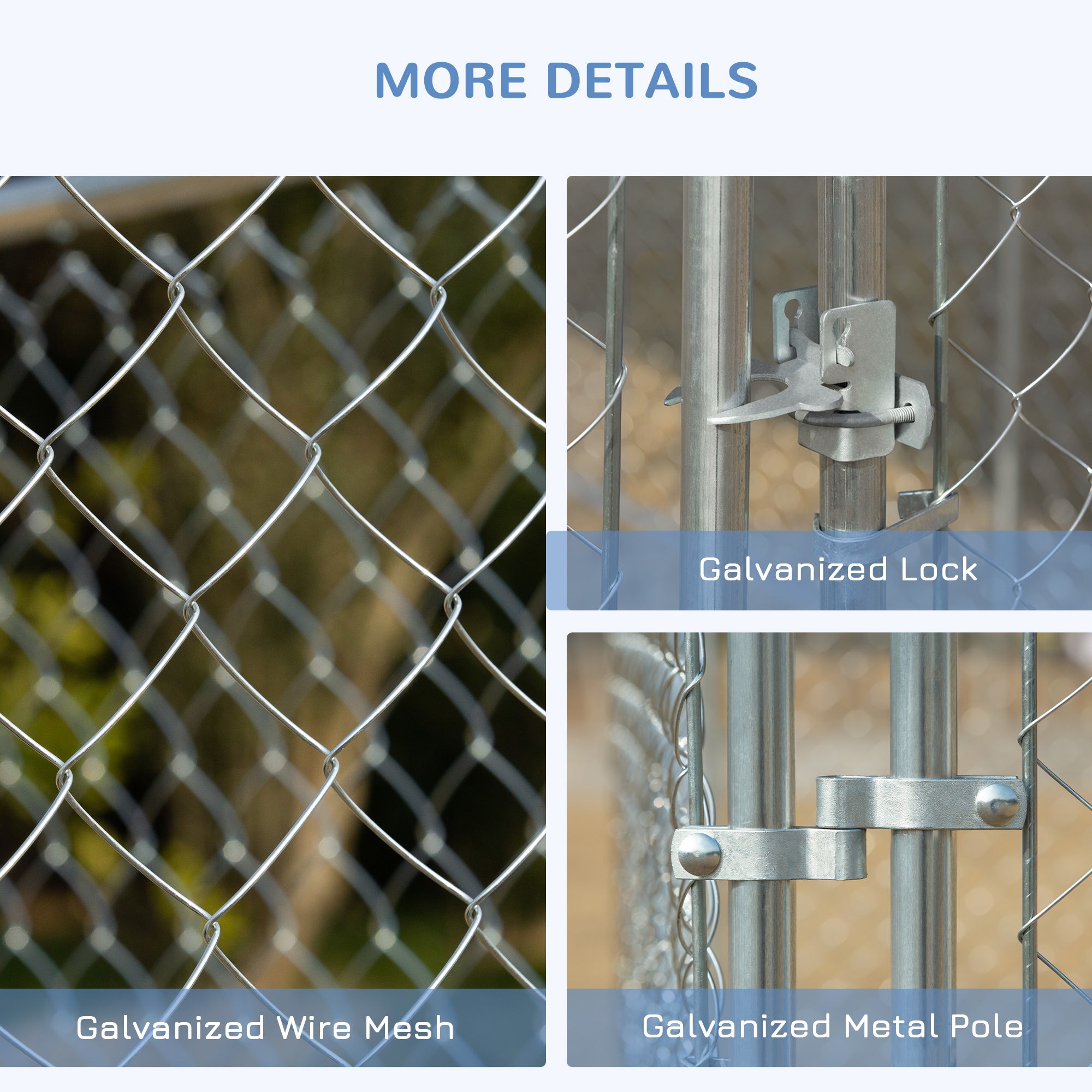 99 Sq. Ft. Dog Playpen Outdoor, Walk-in Dog Run Kennel Puppy Exercise Pen with Galvanized Steel Frame, for Small and Medium Dogs, 13' x 7.5' x 6'