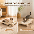 Load image into Gallery viewer, 2 in 1 Sisal Cat Scratcher Bed, Pine Wood Cat Scratching Board and Lounger for Indoor Pets, Anti-Slip Pet Furniture, 60 x 35 x 13 cm, Cream White
