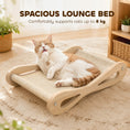 Load image into Gallery viewer, 2 in 1 Sisal Cat Scratcher Bed, Pine Wood Cat Scratching Board and Lounger for Indoor Pets, Anti-Slip Pet Furniture, 60 x 35 x 13 cm, Cream White
