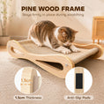 Load image into Gallery viewer, 2 in 1 Sisal Cat Scratcher Bed, Pine Wood Cat Scratching Board and Lounger for Indoor Pets, Anti-Slip Pet Furniture, 60 x 35 x 13 cm, Cream White
