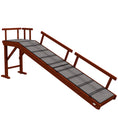 Load image into Gallery viewer, Wooden Dog Ramp for Large Dogs, 73" Long Pet Ramp with Non-slip Rug, Removable Guardrails, Dog Stairs for Couch, Bed, Brown
