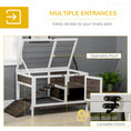 Load image into Gallery viewer, Wooden Rabbit Hutch, Elevated Guinea Pig Cage w/ Openable Roof, Ladder, Removable Tray, 90 x 53 x 87cm - Brown
