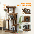 Charger l'image dans la visionneuse de la galerie, Cat Tree for Large Cat Adults, 52 Inch Cat Tower for Indoor Cats w/ Scratching Posts, Cat Bed, Condo, Jumping Platforms, Toy Balls, Anti-tip Kit, Leopard Print
