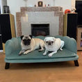 Load image into Gallery viewer, Pearl Design Dog Couch with Foam Cushion for Medium & Large Sized Dogs Green
