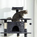 Load image into Gallery viewer, 79" Cat Tree Tower, Large Cat Condo Furniture, Multi-Level Cat Tower with Scratching Posts, Cozy Hammock, Dangling Balls - Dark Grey
