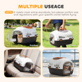 Load image into Gallery viewer, Plastic Cat Carrier, Transport Top Load Pet Carrier Travel Box for Small Dogs and Cats Max 4 KG, 49 x 32 x 31 cm, Steel Door, Feed Bowl, Secure Lock

