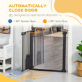 Load image into Gallery viewer, 30"-32" Extra Wide Pet Gate with Small Door, 30"H Dog Gate with Safety Gate Barrier, Stair Pressure Fit, Auto Close, Double Locking, for Doorways, Hallways, Black
