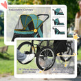 Load image into Gallery viewer, Dog Pram Dog Stroller Jogger Foldable Pet Pushchair for Medium, Small Dogs, w/ Rubber Wheels, Washable Cushion - Dark Green
