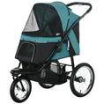 Load image into Gallery viewer, Dog Pram Dog Stroller Jogger Foldable Pet Pushchair for Medium, Small Dogs, w/ Rubber Wheels, Washable Cushion - Dark Green
