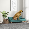Load image into Gallery viewer, Dog Sofa with Legs Water-resistant Fabric, Pet Chair Bed for Large, Medium Dogs, Green, 100 x 62 x 32 cm
