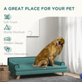 Load image into Gallery viewer, Dog Sofa with Legs Water-resistant Fabric, Pet Chair Bed for Large, Medium Dogs, Green, 100 x 62 x 32 cm
