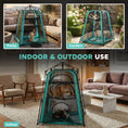Charger l'image dans la visionneuse de la galerie, Cat Tent, 3-Tier Portable Pet Tent for Indoor Outdoor, Cat House with Multi-Door, Carry Bag, Breathable Mesh for Security & Ventilation, Sun Protection, Green
