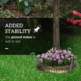 Load image into Gallery viewer, Outsunny 32" Antique Bird Bath with Pedestal Flower Planter Base, Vintage Style Decorative Birdbath, Bird Feeder Bowl & Planter Decoration Yard Statue, Bronze

