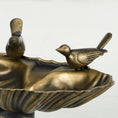 Load image into Gallery viewer, Outsunny 32" Antique Bird Bath with Pedestal Flower Planter Base, Vintage Style Decorative Birdbath, Bird Feeder Bowl & Planter Decoration Yard Statue, Bronze
