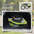 Load image into Gallery viewer, Dog Bike Trailer, 2-in-1 Pet Stroller Cart Bicycle Carrier, Folding Cart Frame with Suspension, Universal Bicycle Coupler, Reflectors, Flag, for Medium Dogs Up to 44 LBS, Green
