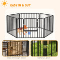 Load image into Gallery viewer, Heavy Duty Dog Playpen, Steel Dog Pen with Door, Pet Exercise Fence, Outdoor Indoor DIY Design for Small and Medium Dogs, 24" Height, 6 Panels
