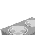 Load image into Gallery viewer, Raised Dog Bowl Feeding Bowls with Stand for Extra Small and Small Dogs Elevated Pet Bowls Water Food Feeder 44L x 24W x 15H cm - Grey
