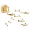 Load image into Gallery viewer, 8 Piece Cat Shelves Set, Cat Wall Furniture with Condo, 3 Perches, 3 Scratching Posts, Steps, Wall Mounted Kitty Tree for Indoor Kittens, Beige
